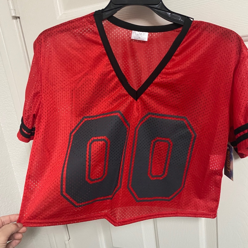 Cosplay Red football jersey number 00